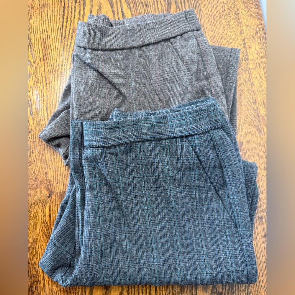 Sag Harbor VINTAGE 2 Pairs Brown/Gray Straight Leg Dress Pants 8 Petite